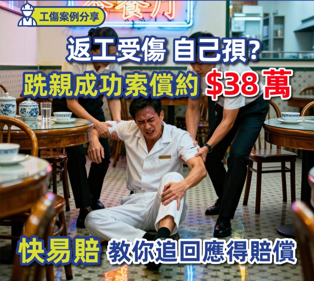 返工受傷自己孭? 跣親成功索償約 $38萬 快易賠 教你追回應得賠償