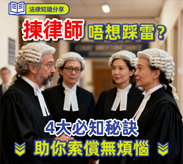 揀律師唔想踩雷？ 4大必知秘訣 助你索償無煩惱！