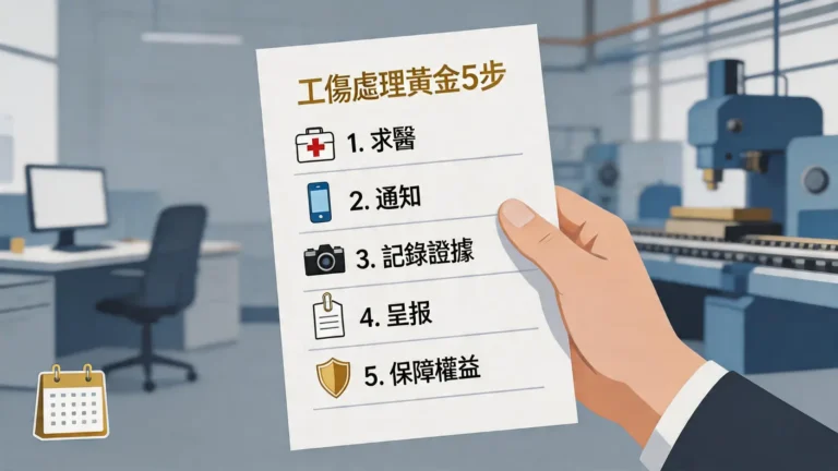 工傷即時處理黃金5步：教你保障權益，錯過呈報期限或不獲賠