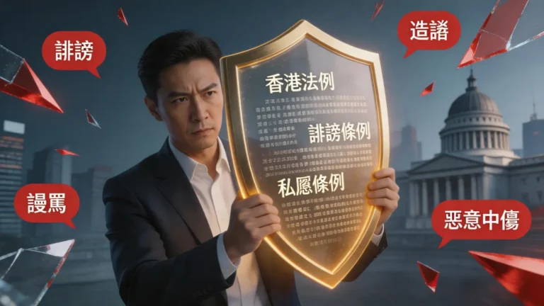 誹謗、誣蔑、詆毀法律定義全解析：說錯話前必看的香港自保指南